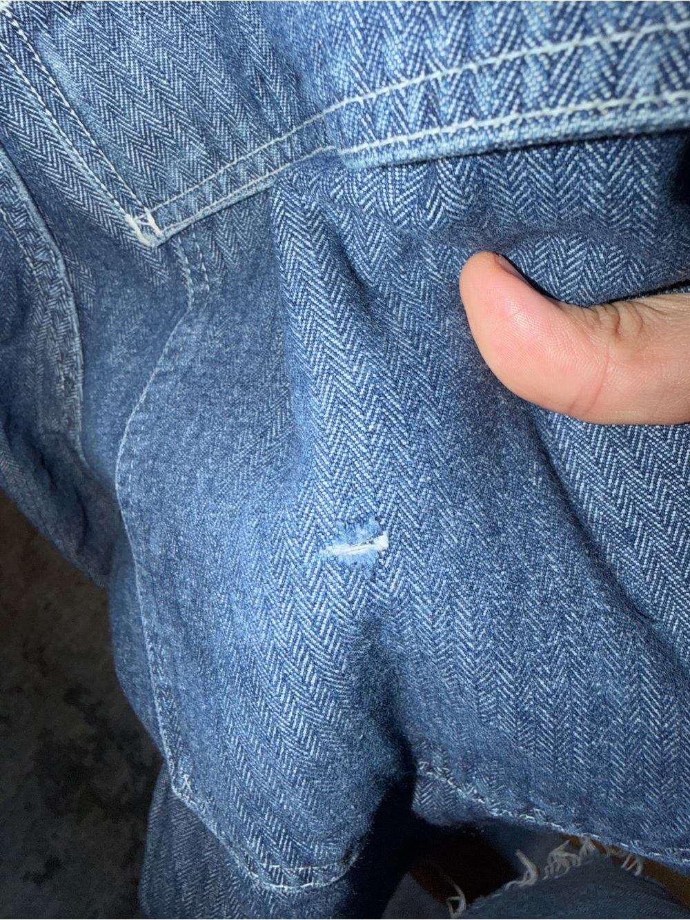 As Ever NYC Herringbone Denim Jeans - Blue (31) - Picture 4 of 5